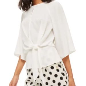 Topshop Slouchy Knot Front Blouse
